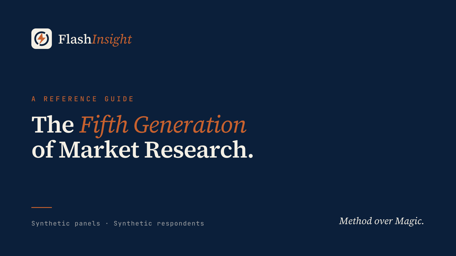 FlashInsight — What is a synthetic panel? The fifth generation of market research.