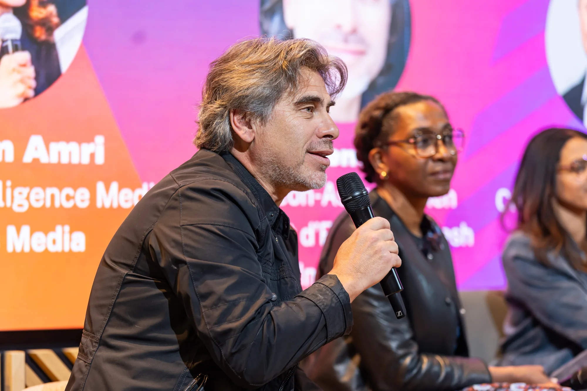 Dr Laurent Florès speaking at a panel during the Adwanted Research Awards.